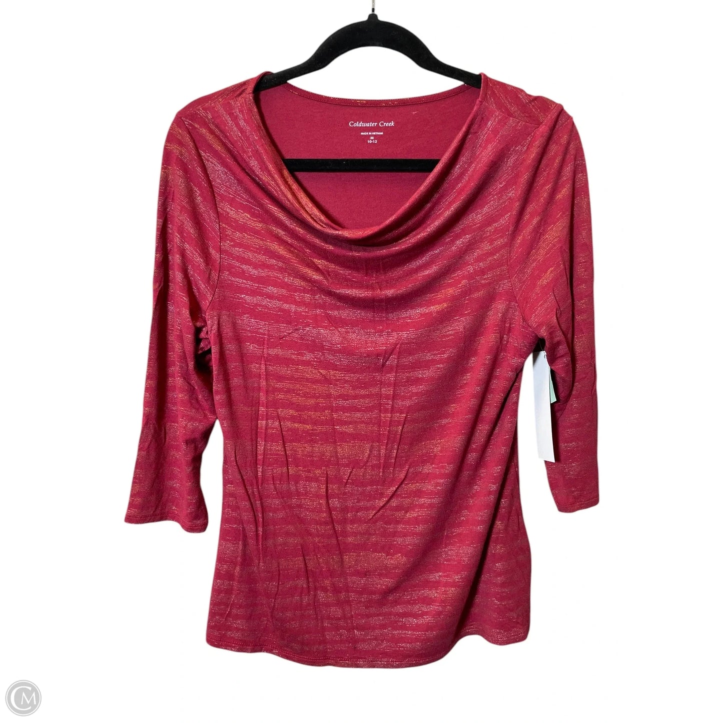Top 3/4 Sleeve Basic By Coldwater Creek In Red, Size: M