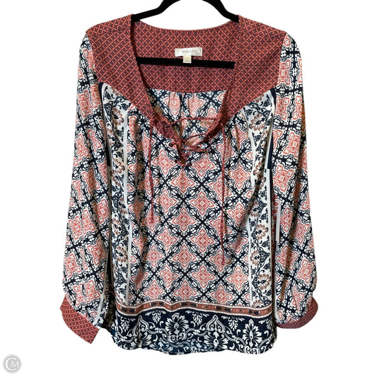 Top Long Sleeve By Dressbarn In Multi-colored, Size: L