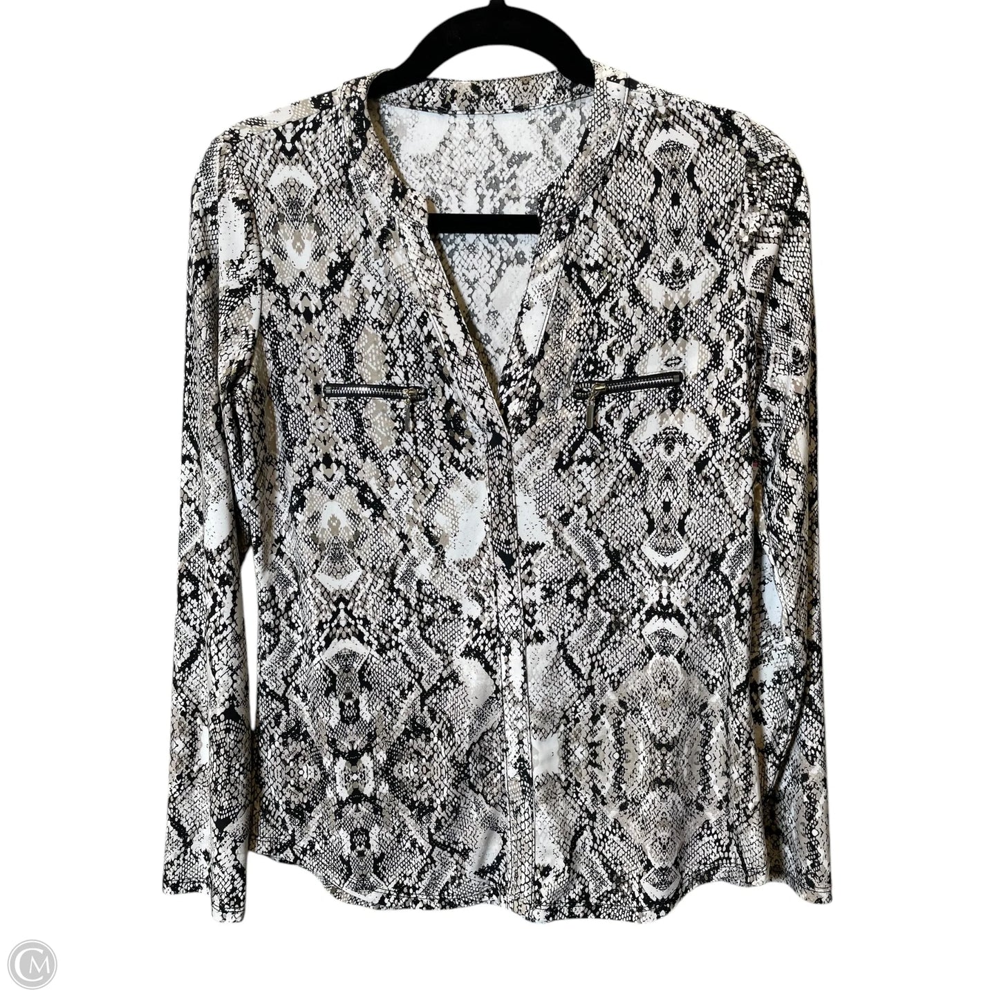 Top 3/4 Sleeve By Clothes Mentor In Animal Print, Size: L