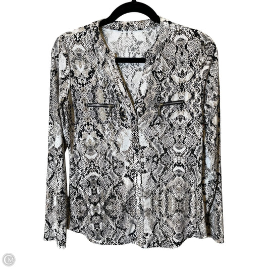Top 3/4 Sleeve By Clothes Mentor In Animal Print, Size: L