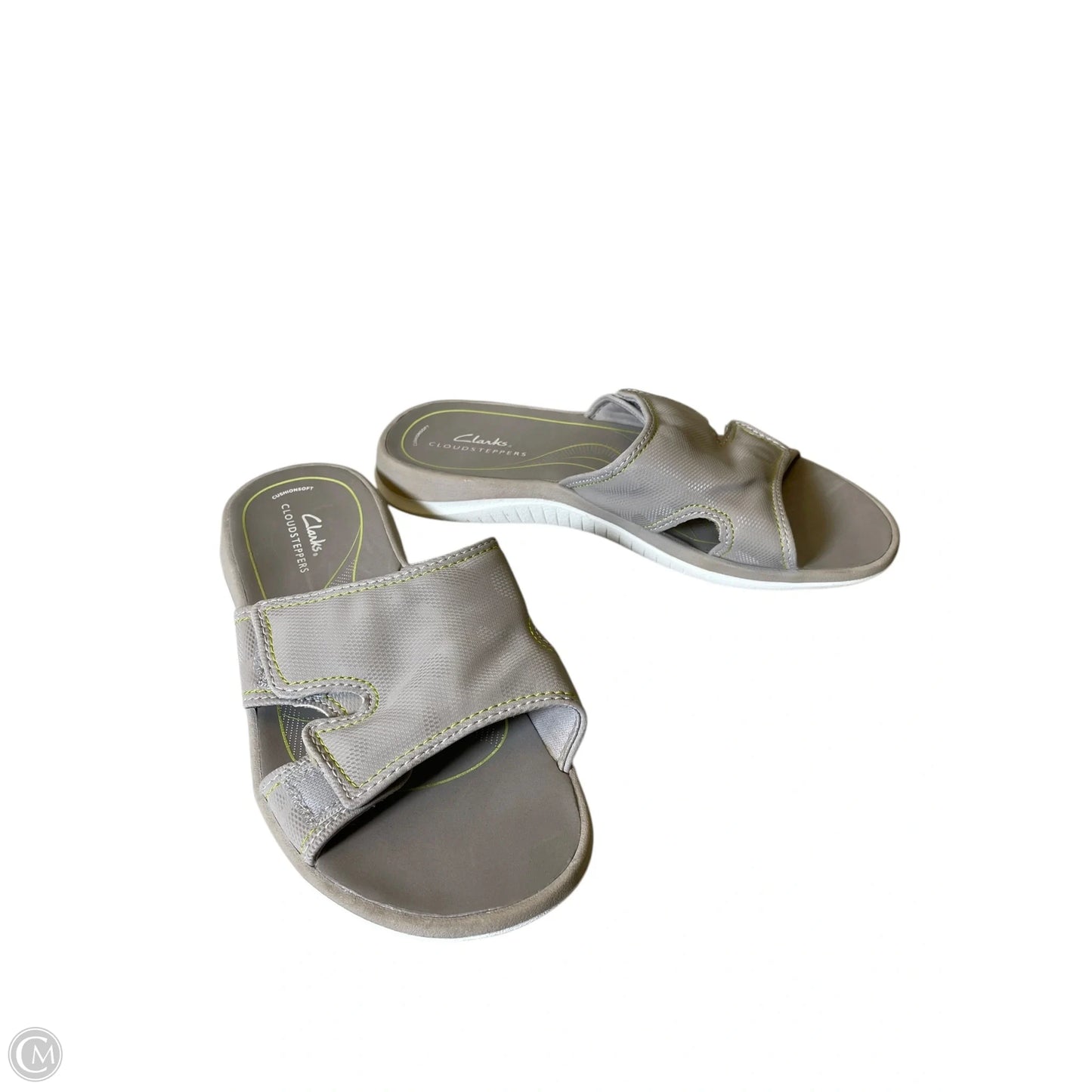 Sandals Flip Flops By Clarks In Grey, Size: 8
