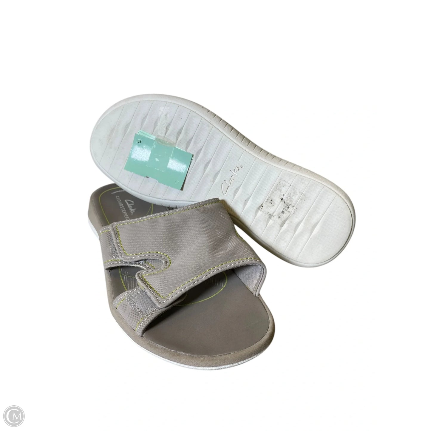 Sandals Flip Flops By Clarks In Grey, Size: 8