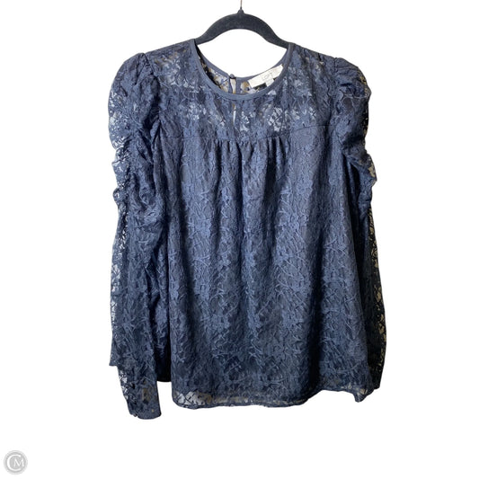 Top Long Sleeve By Loft In Black, Size: Xlp