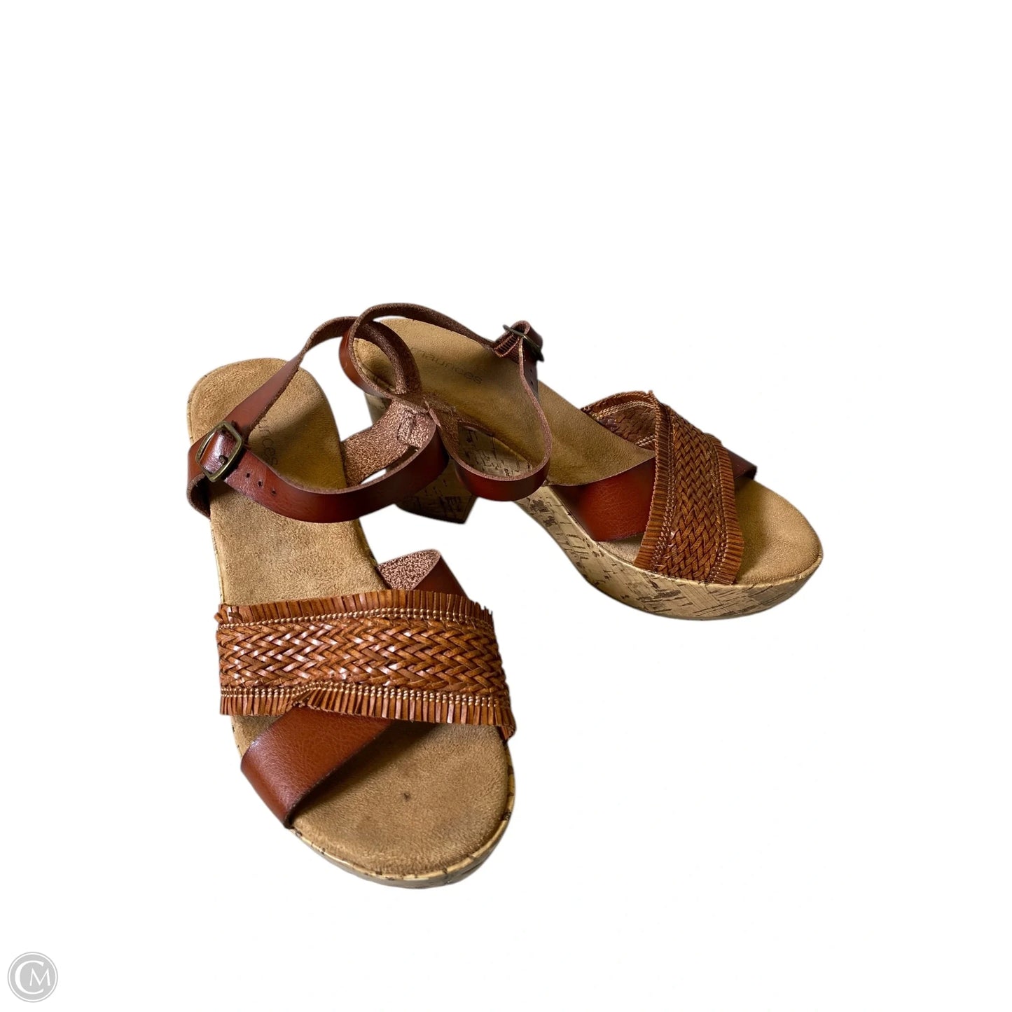 Sandals Heels Wedge By Maurices In Brown, Size: 8