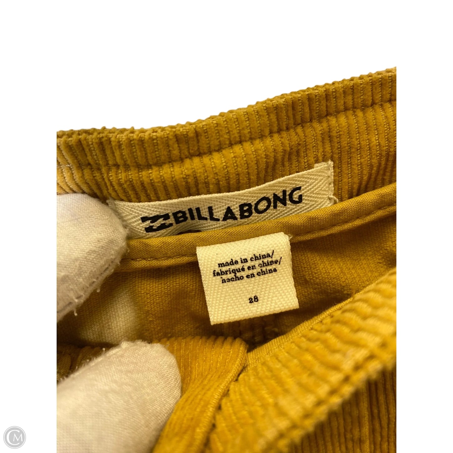 Skirt Mini & Short By Billabong In Yellow, Size: 2