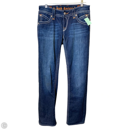 Jeans Straight By Rock Revival In Blue, Size: 8
