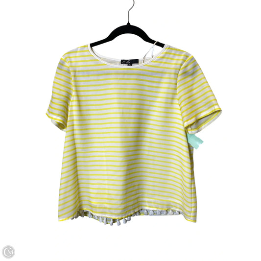 Top Short Sleeve By C Luce In Striped Pattern, Size: M