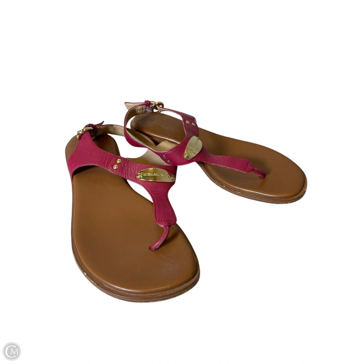 Sandals Flats By Michael By Michael Kors In Maroon, Size: 6.5