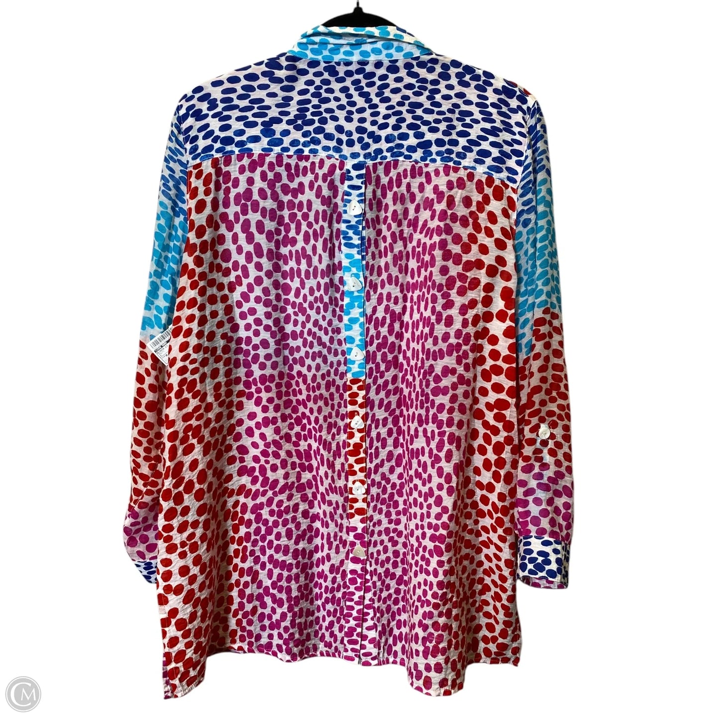 Blouse Long Sleeve By John Mark In Multi-colored, Size: M