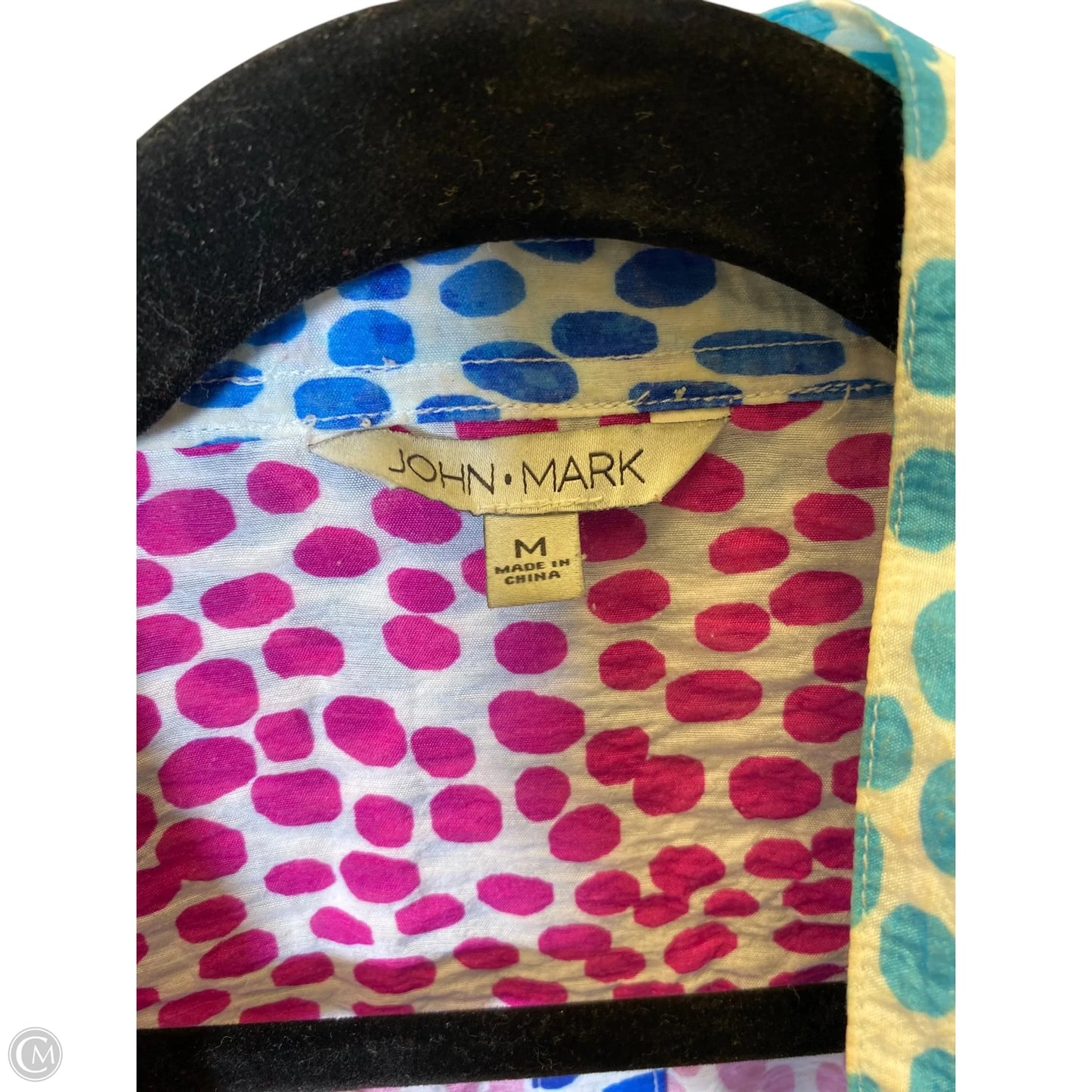 Blouse Long Sleeve By John Mark In Multi-colored, Size: M