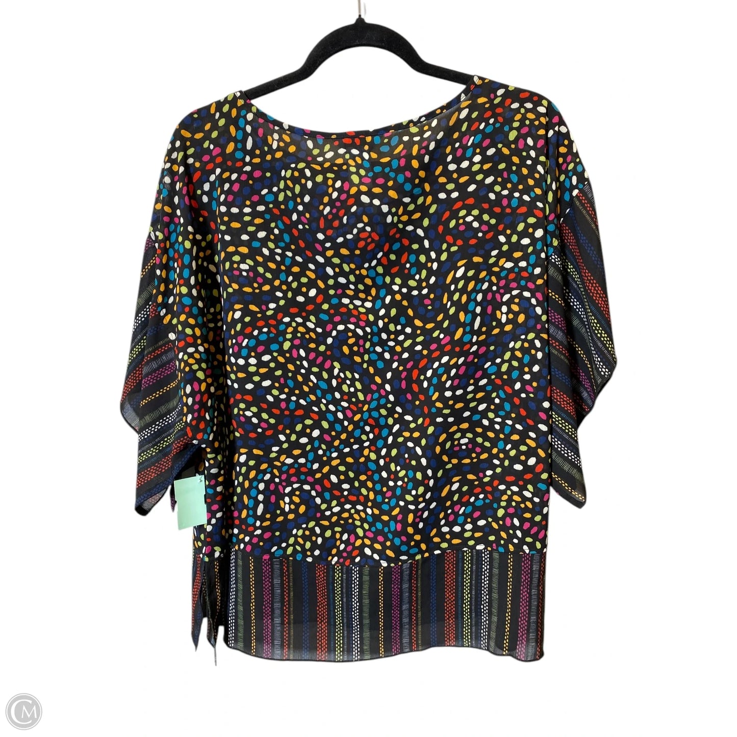 Top Short Sleeve By Multiples In Multi-colored, Size: M