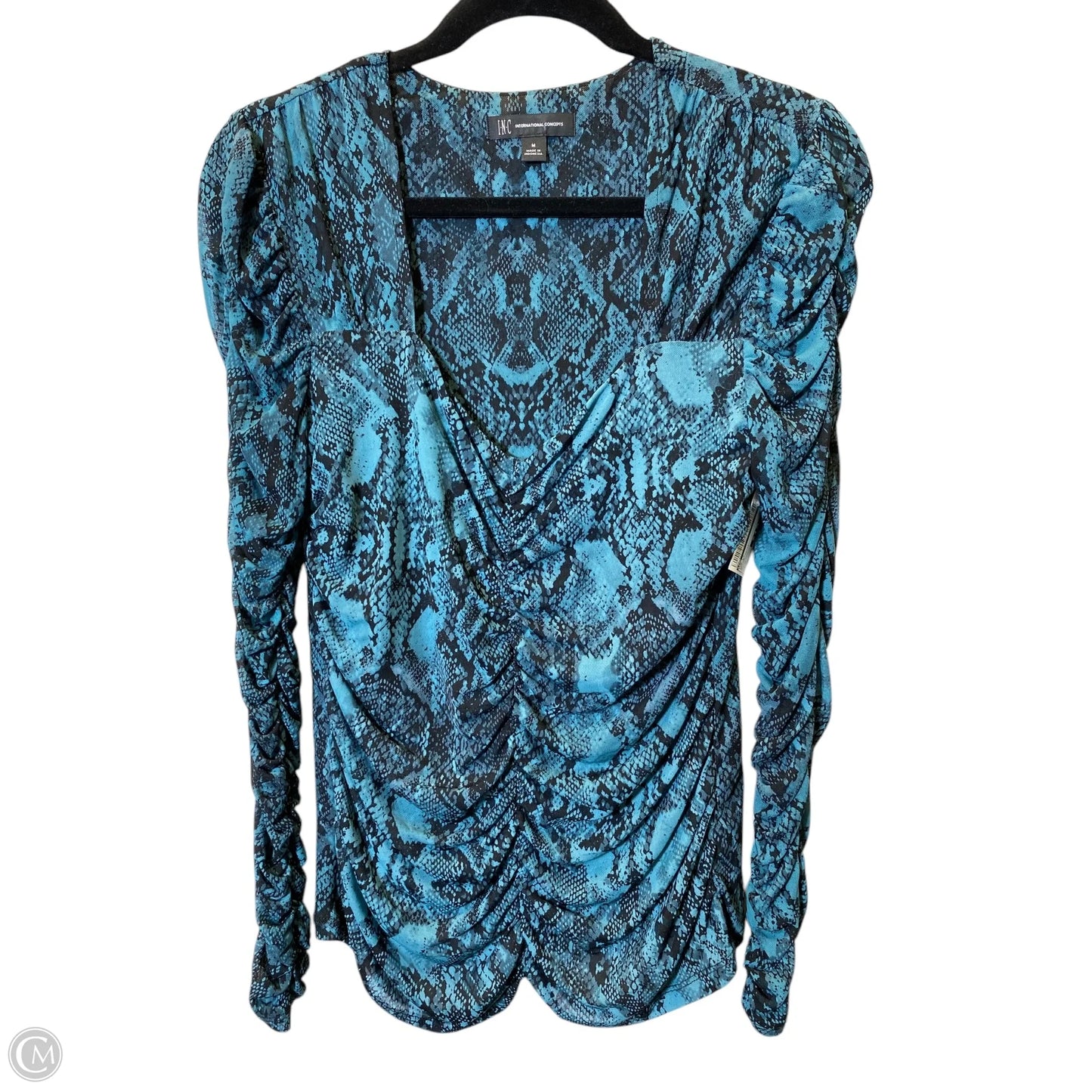 Top Long Sleeve By Inc In Animal Print, Size: M