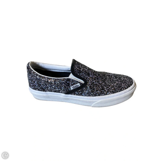 Shoes Flats By Vans In Black & White, Size: 7.5