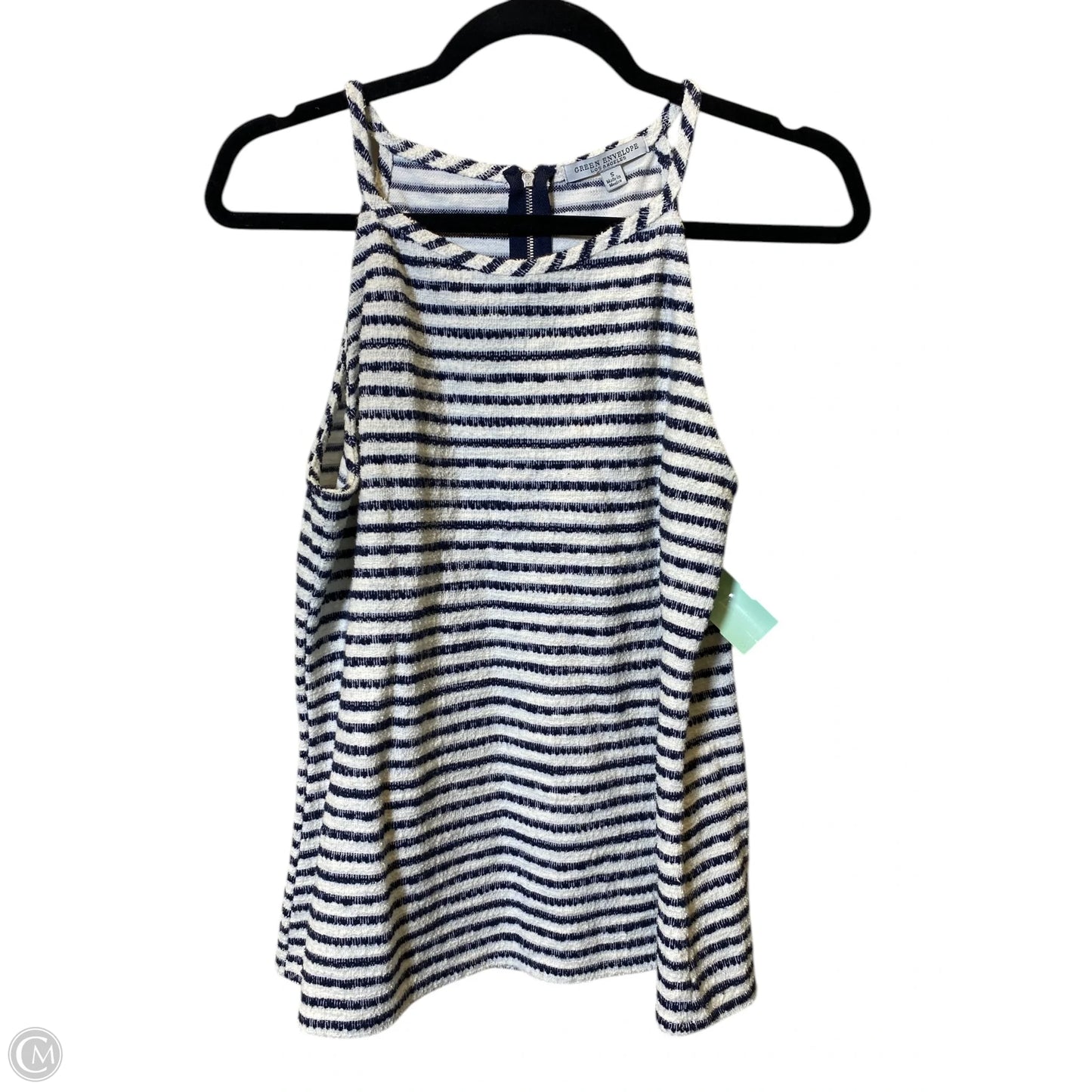 Top Sleeveless By Green Envelope In Striped Pattern, Size: S