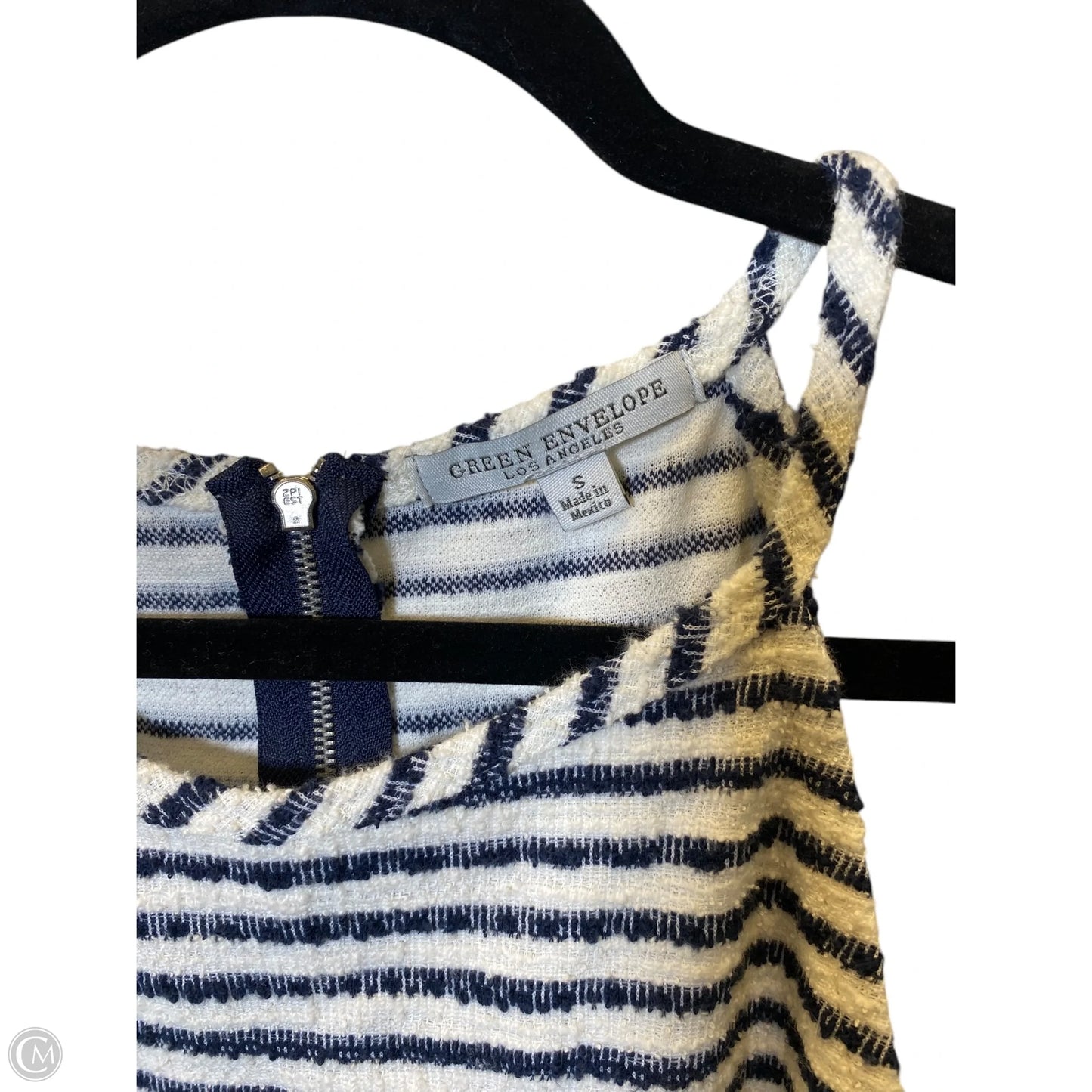 Top Sleeveless By Green Envelope In Striped Pattern, Size: S