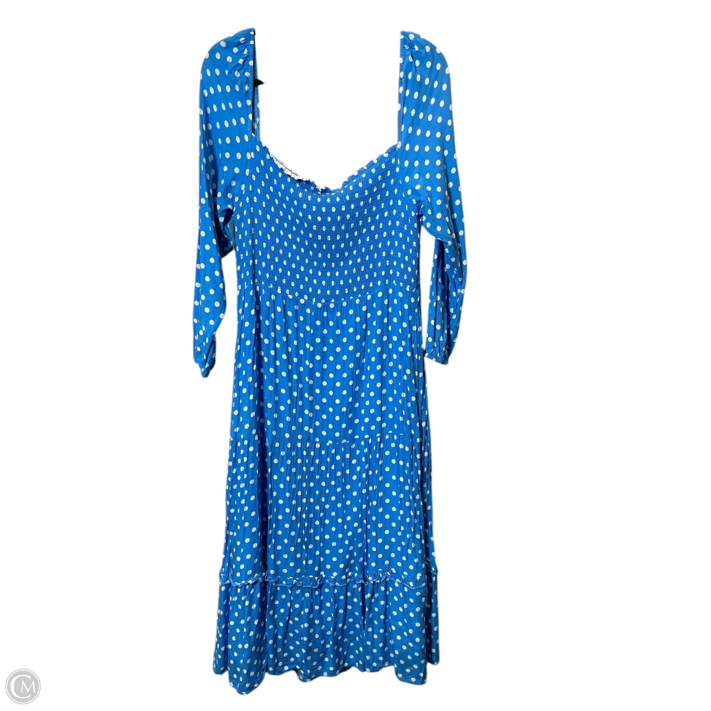 Dress Casual Midi By Dolan Left Coast In Polkadot Pattern, Size: L