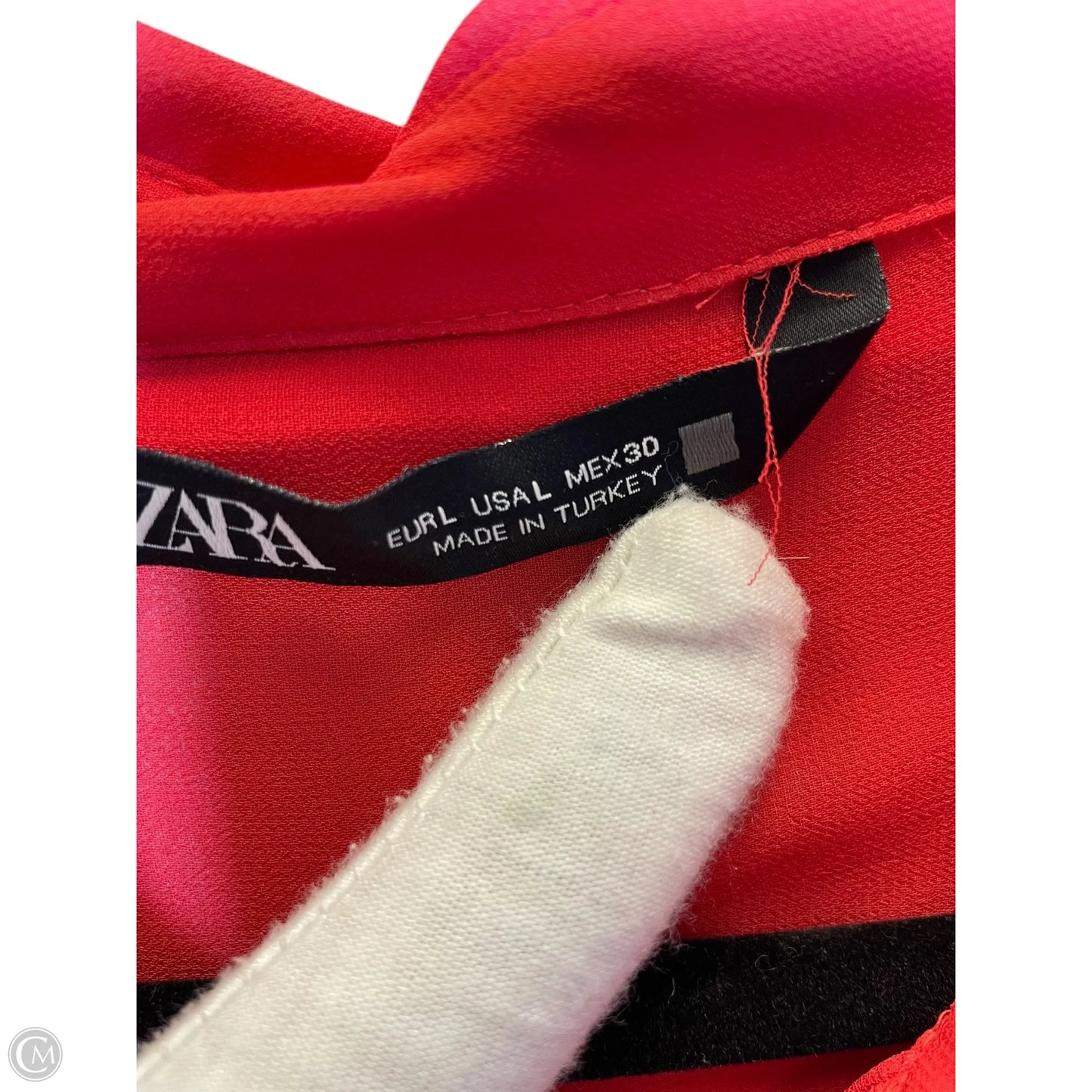 Blouse Long Sleeve By Zara In Red, Size: L