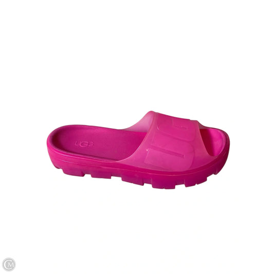 Sandals Designer By Ugg In Pink, Size: 8.5