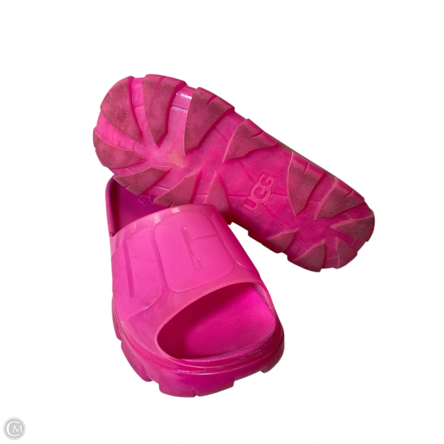 Sandals Designer By Ugg In Pink, Size: 8.5