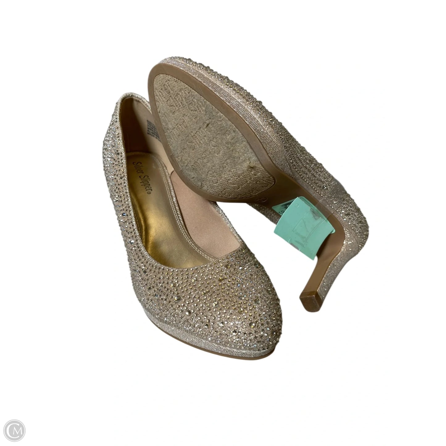 Shoes Heels Stiletto By Clothes Mentor In Gold, Size: 7.5