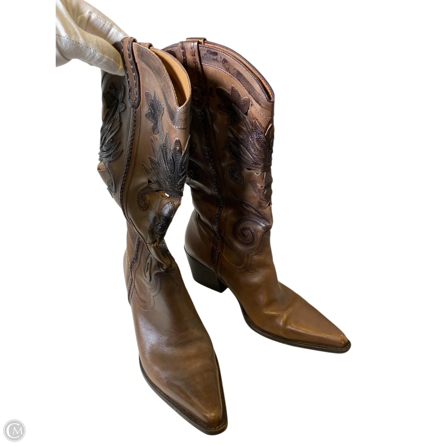 Boots Western By Carlos By Carlos Santana In Brown, Size: 9.5