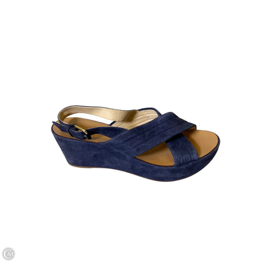 Sandals Heels Wedge By J. Crew In Navy, Size: 10