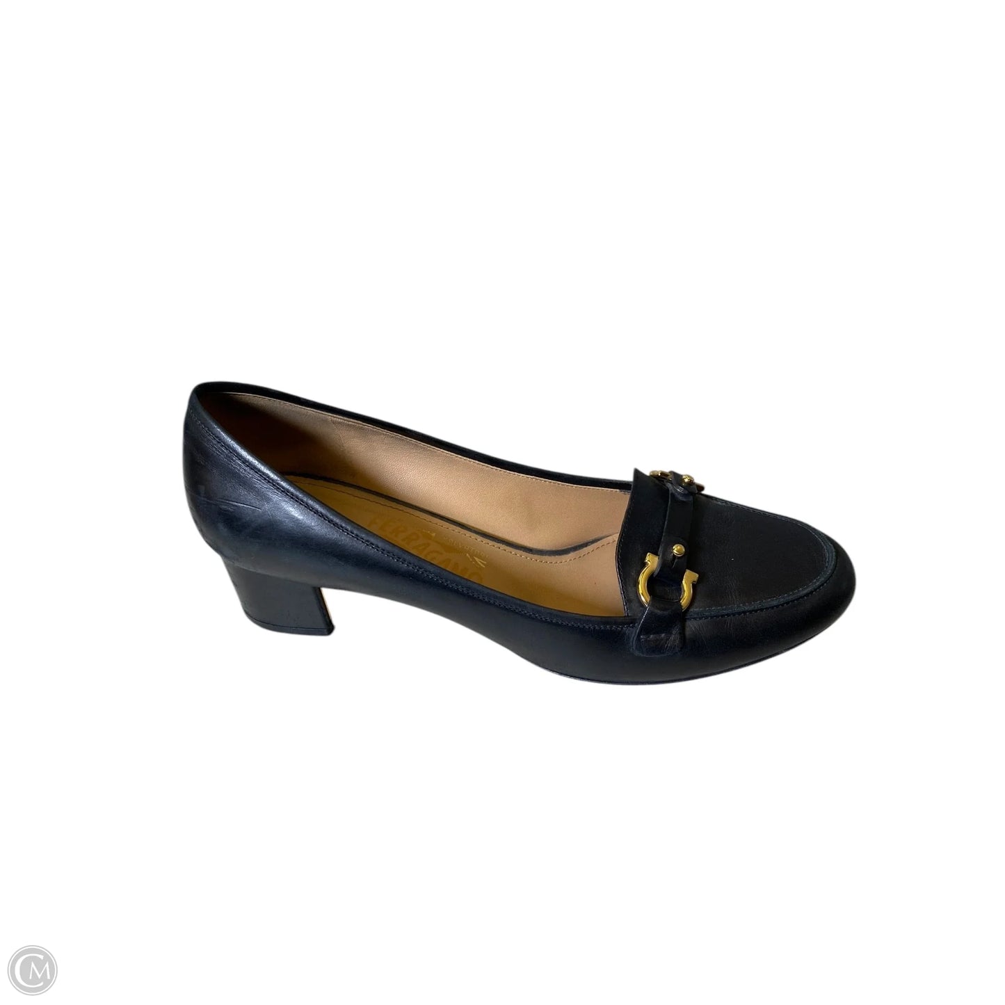 Shoes Designer By Ferragamo In Black, Size: 8.5