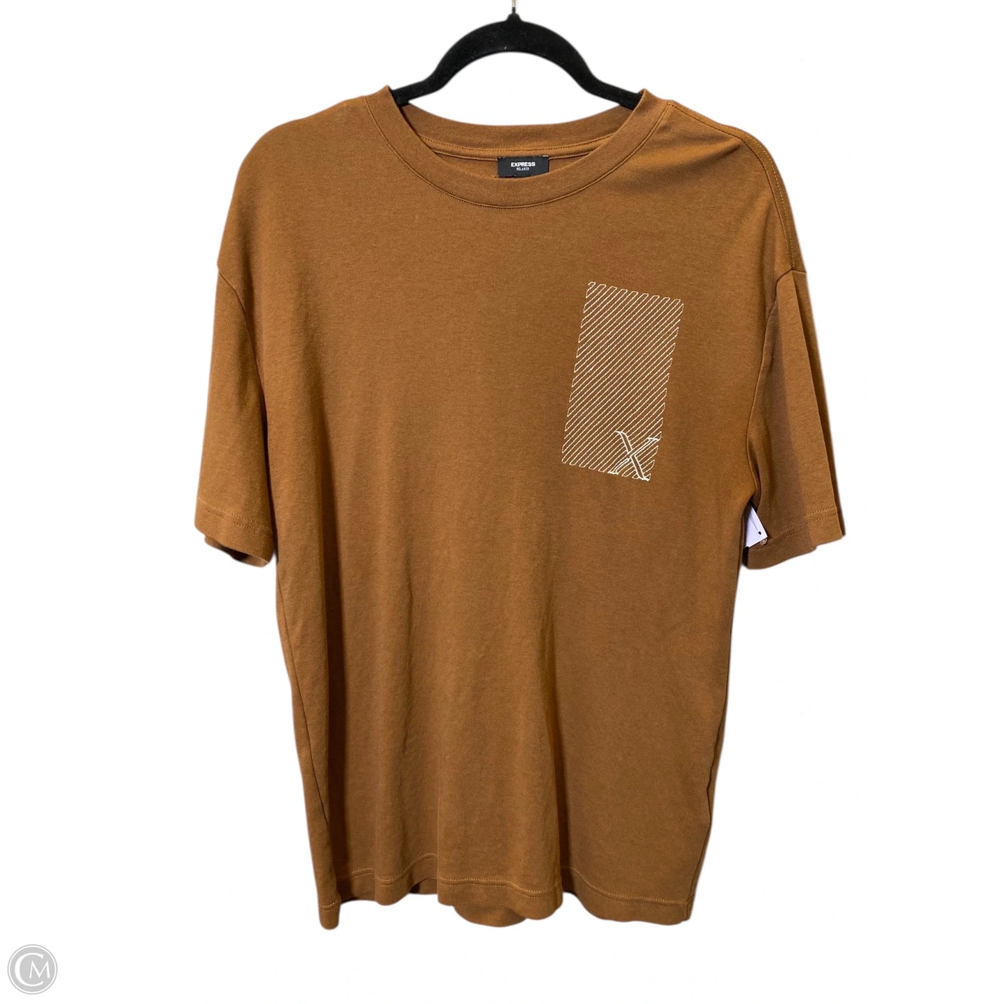 Top Short Sleeve By Express In Brown, Size: S