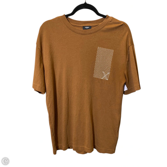Top Short Sleeve By Express In Brown, Size: S