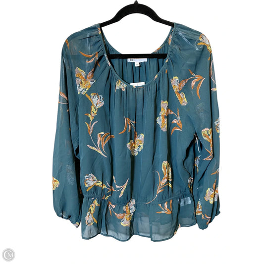 Top Long Sleeve By Dr2 In Floral Print, Size: L