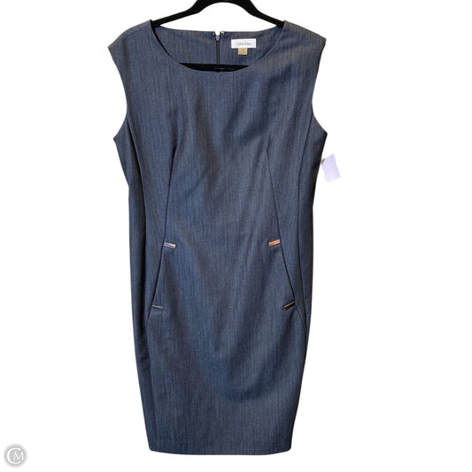 Dress Work By Calvin Klein In Navy, Size: 10