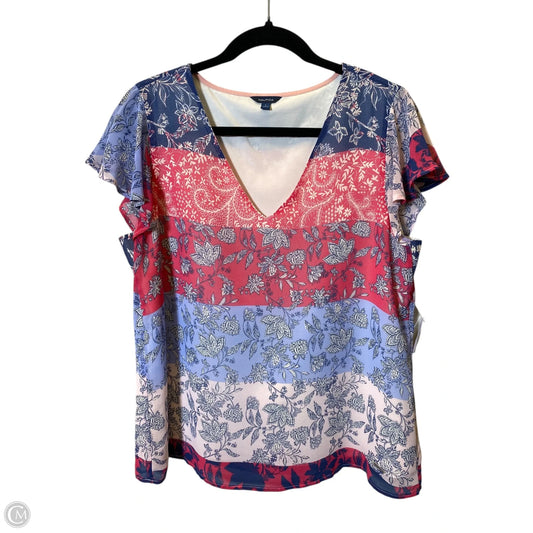 Top Short Sleeve By Nautica In Multi-colored, Size: L