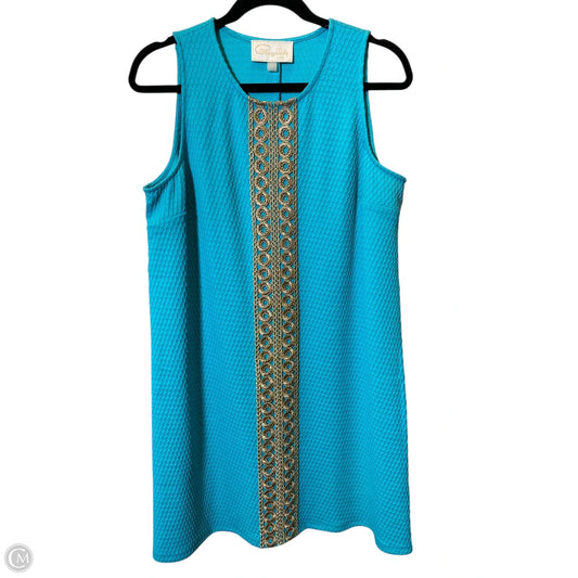 Dress Casual Short By Pappagallo In Blue & Gold, Size: L