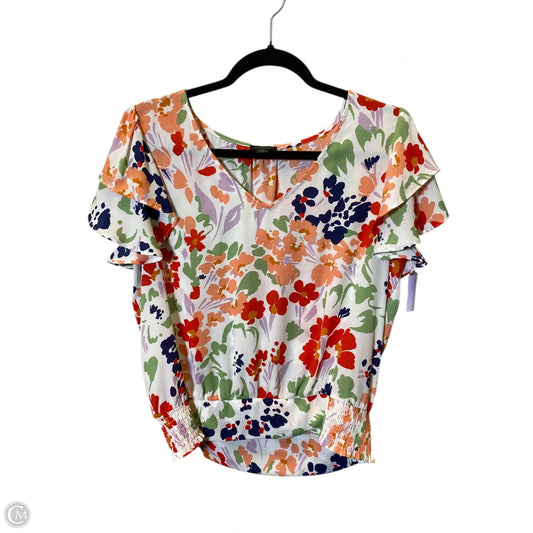 Top Short Sleeve By Ann Taylor In Multi-colored, Size: M