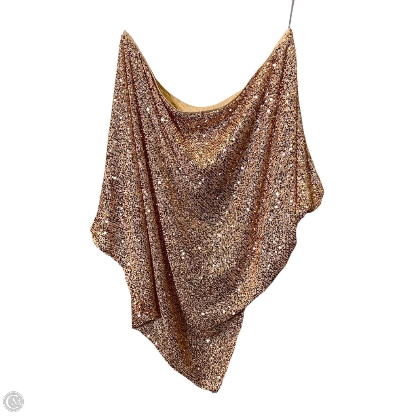 Top Sleeveless By Main Strip In Bronze, Size: L