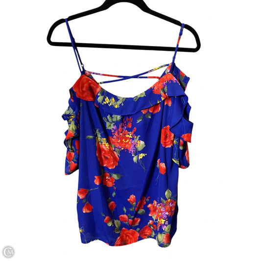 Top Sleeveless By Skies Are Blue In Floral Print, Size: L
