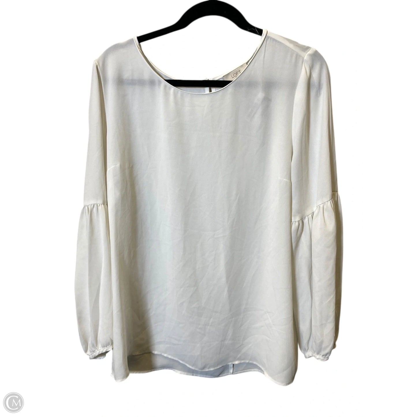 Top Long Sleeve By Loft In Cream, Size: L