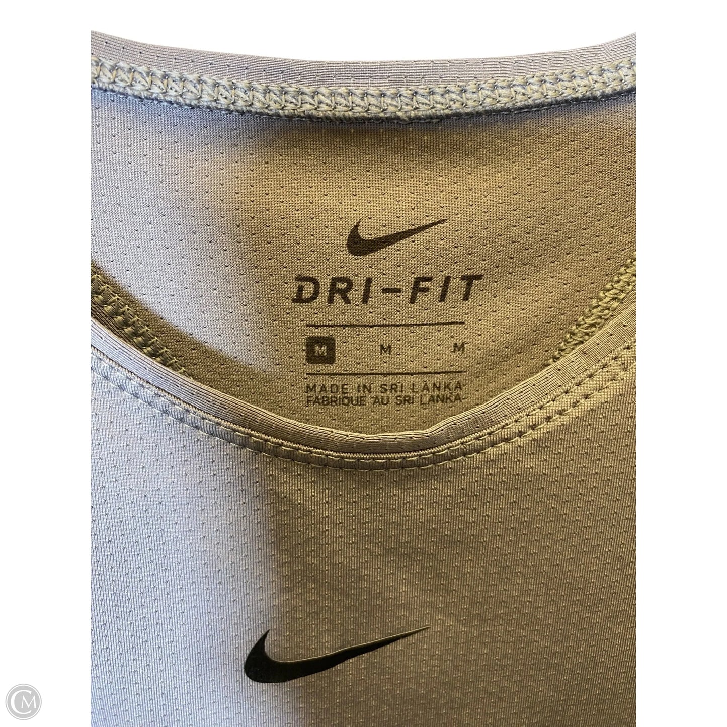 Athletic Tank Top By Nike In Grey, Size: M