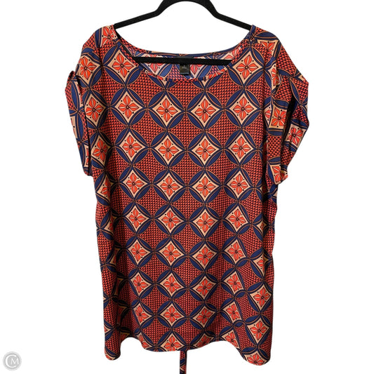 Top Short Sleeve By Ann Taylor In Multi-colored, Size: Xl