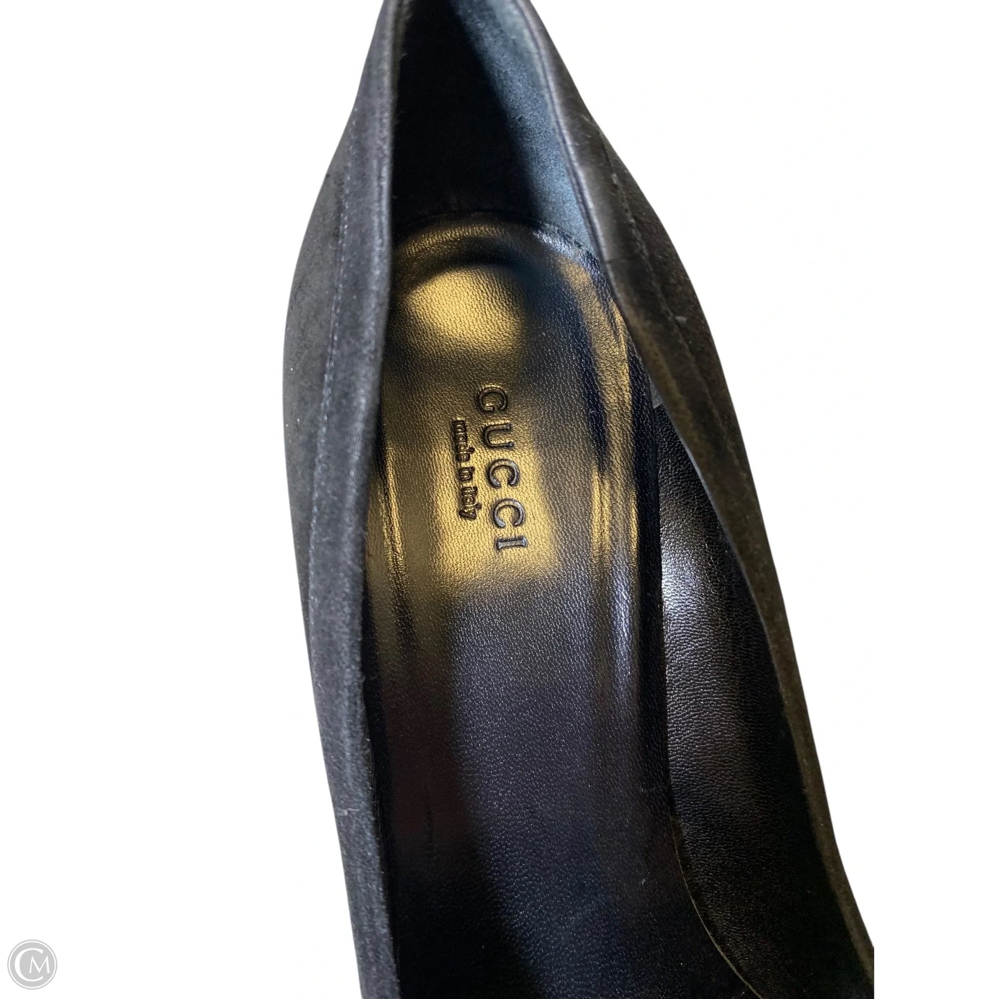 Shoes Luxury Designer By Gucci In Black, Size: 9