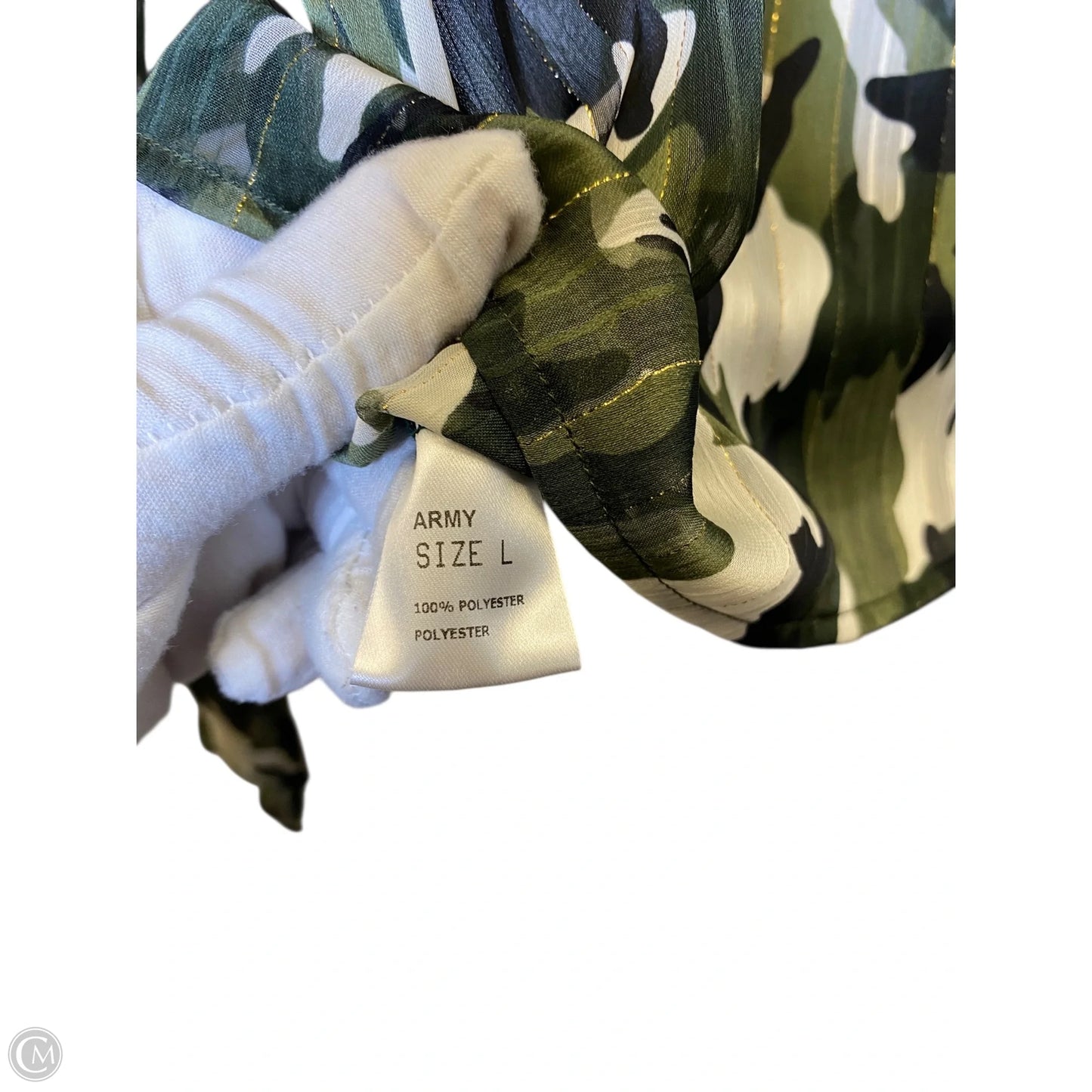 Top 3/4 Sleeve By Clothes Mentor In Camouflage Print, Size: L