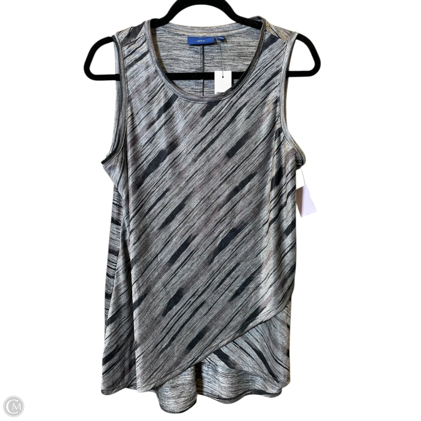 Top Sleeveless By Apt 9 In Grey, Size: M