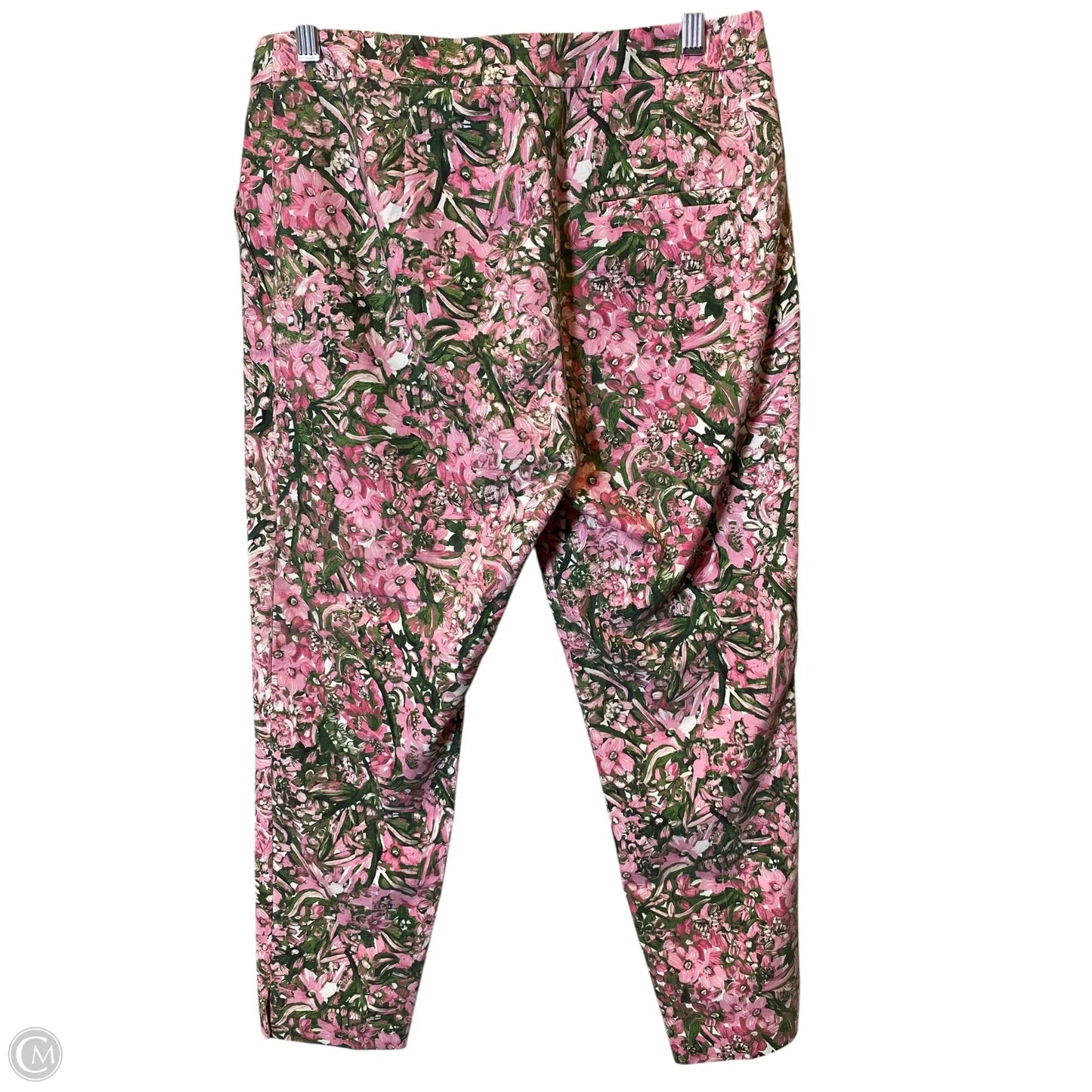 Pants Cropped By H&m In Floral Print, Size: 8