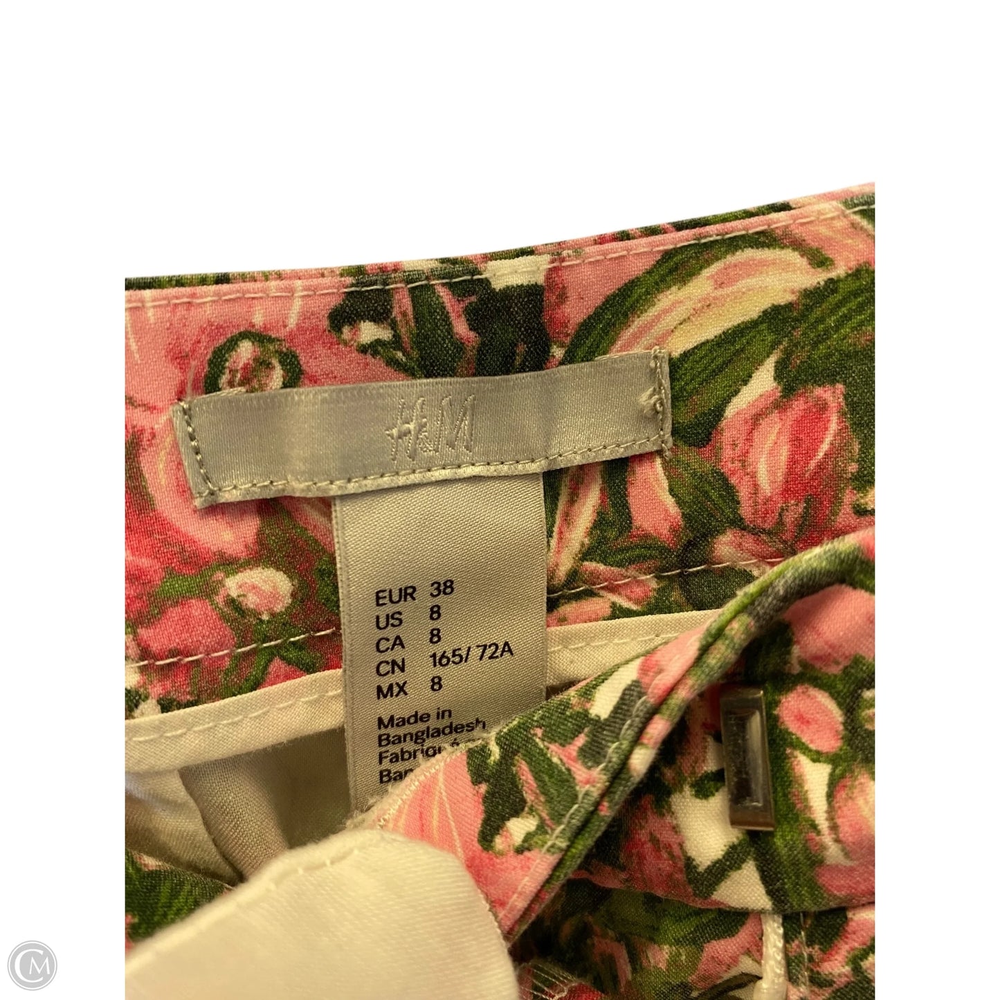 Pants Cropped By H&m In Floral Print, Size: 8