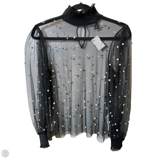 Top Short Sleeve By Forever 21 In Black, Size: S