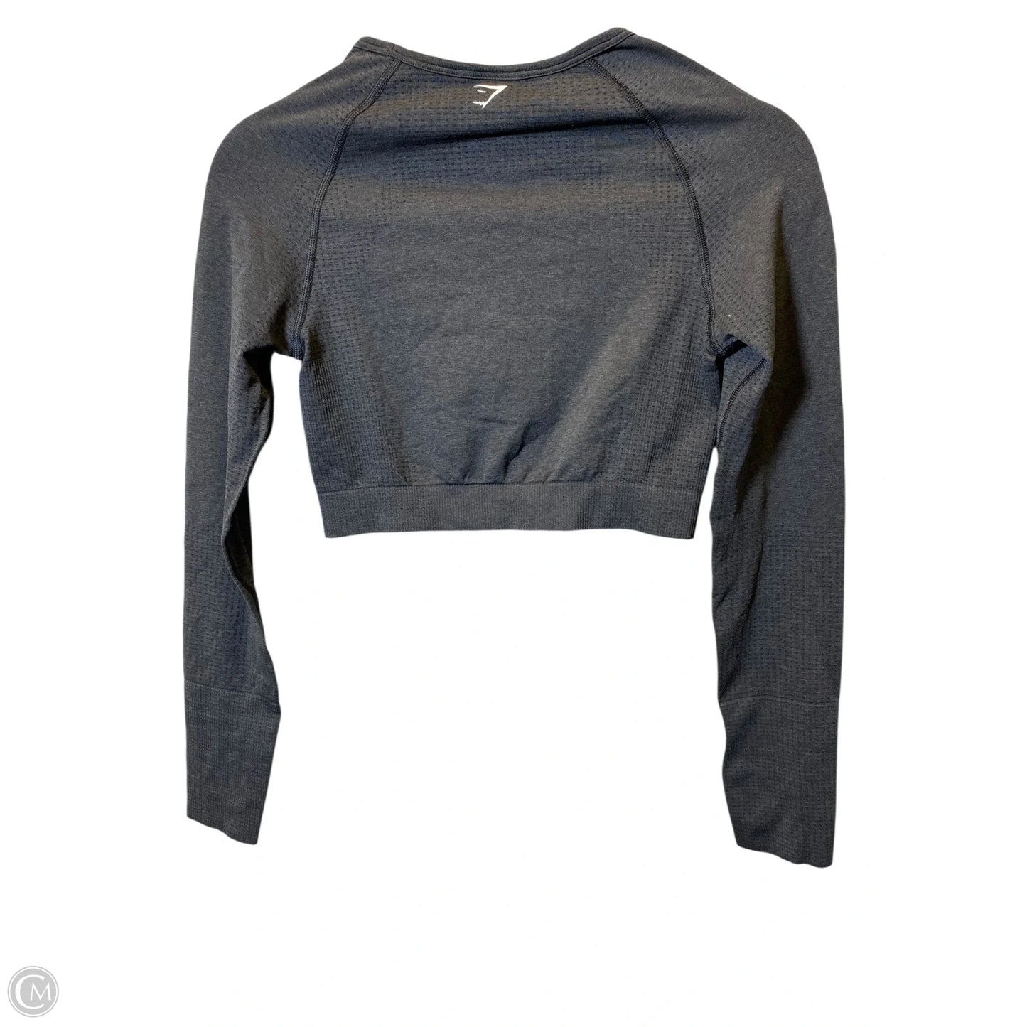 Athletic Top Long Sleeve Collar By Gym Shark In Black, Size: M
