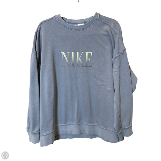 Athletic Sweatshirt Collar By Nike In Blue, Size: Xl