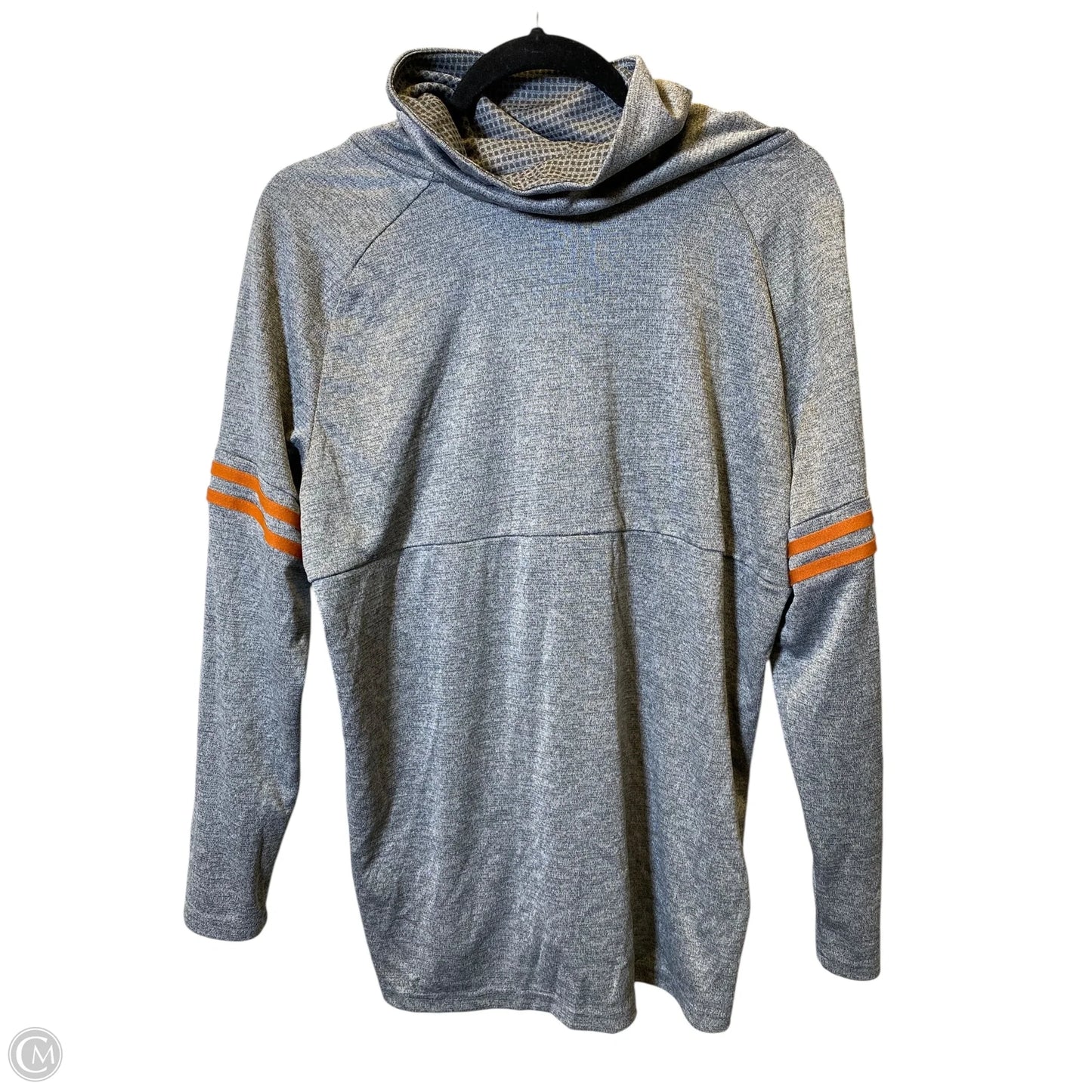 Athletic Sweatshirt Collar By Nike In Grey, Size: L