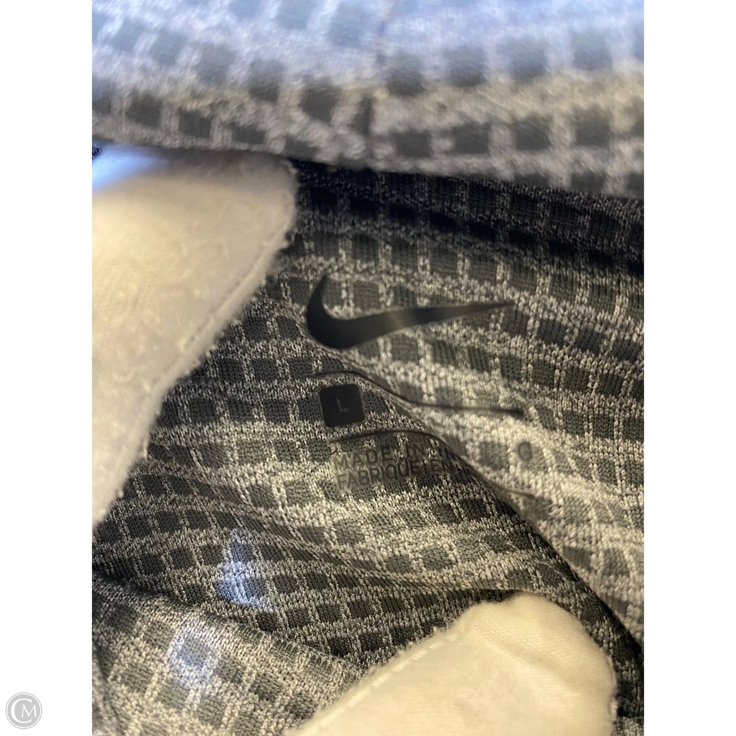 Athletic Sweatshirt Collar By Nike In Grey, Size: L