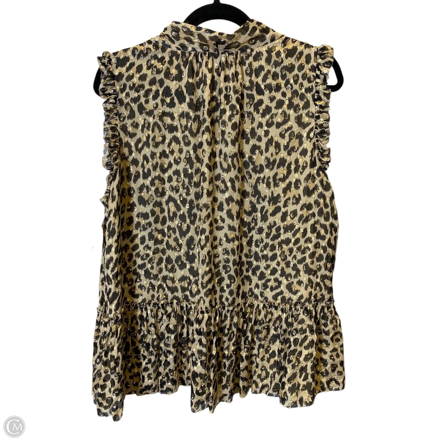 Top Sleeveless Designer By Kate Spade In Animal Print, Size: Xl